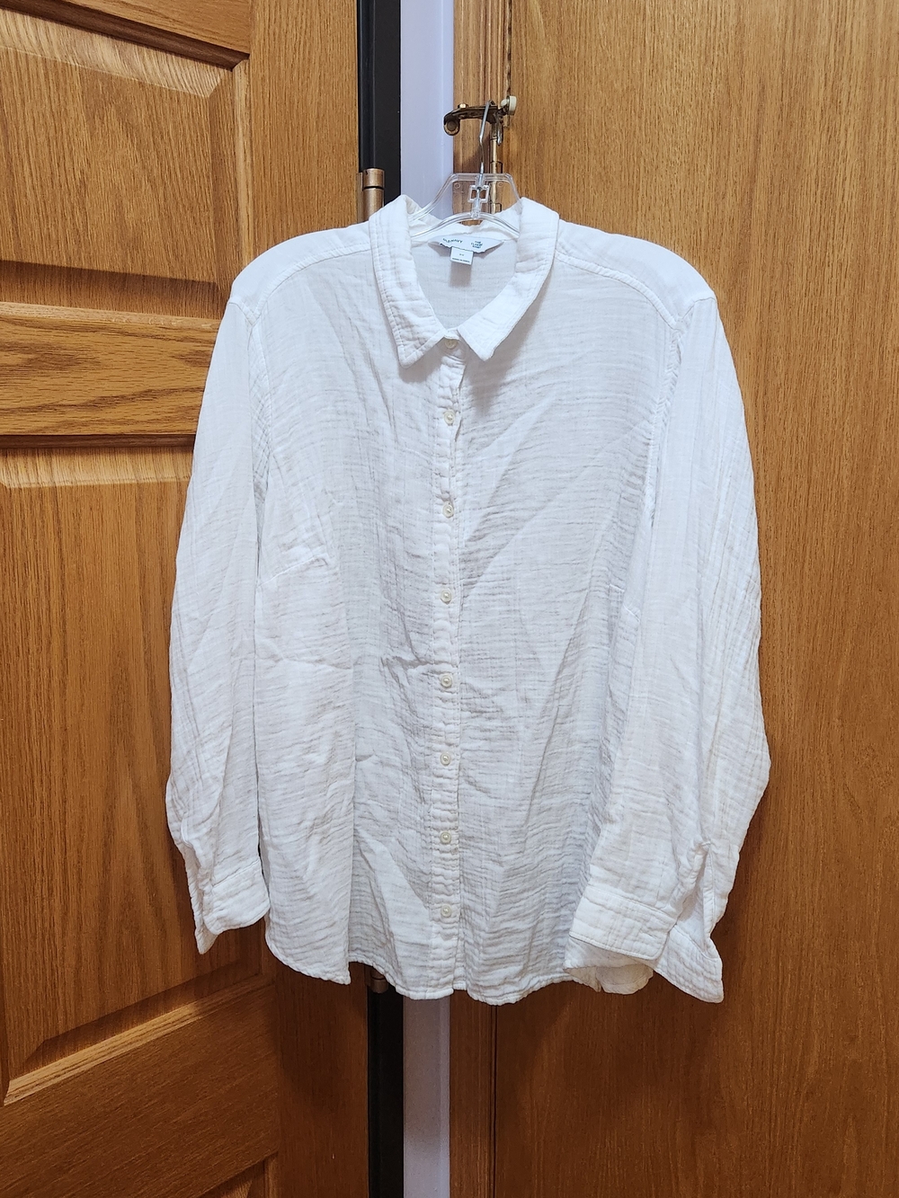 Old Navy White Cotton Button-Down Casual Shirt
